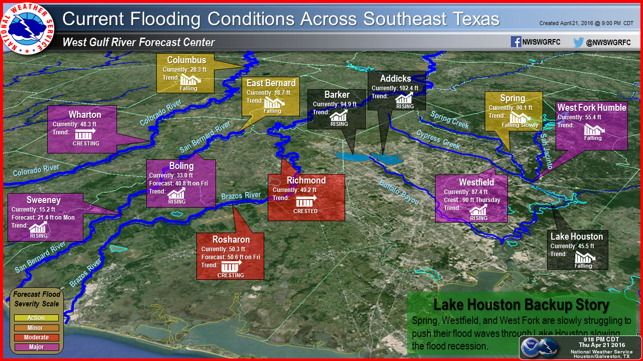 Flooding update from last evening from the National Weather Service. (NWS)