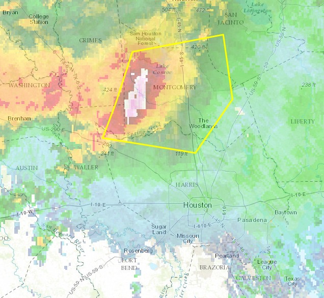Severe thunderstorms approaching NW Harris County and The ...
