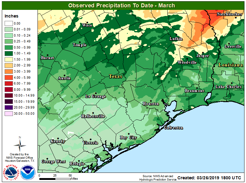 With pollen high and a dry March we could use some rain Space