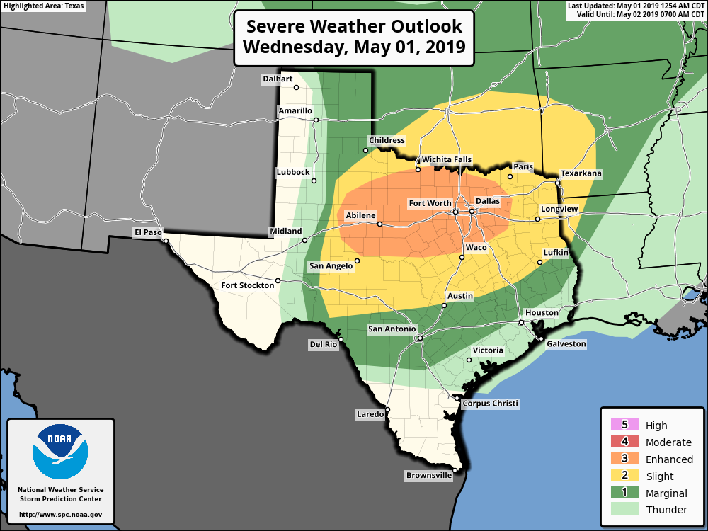 Storms in north Texas today, conditions more sedate in Houston – Space