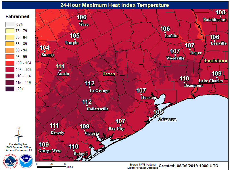 Houston soars past 100°, Galveston sets alltime heat record