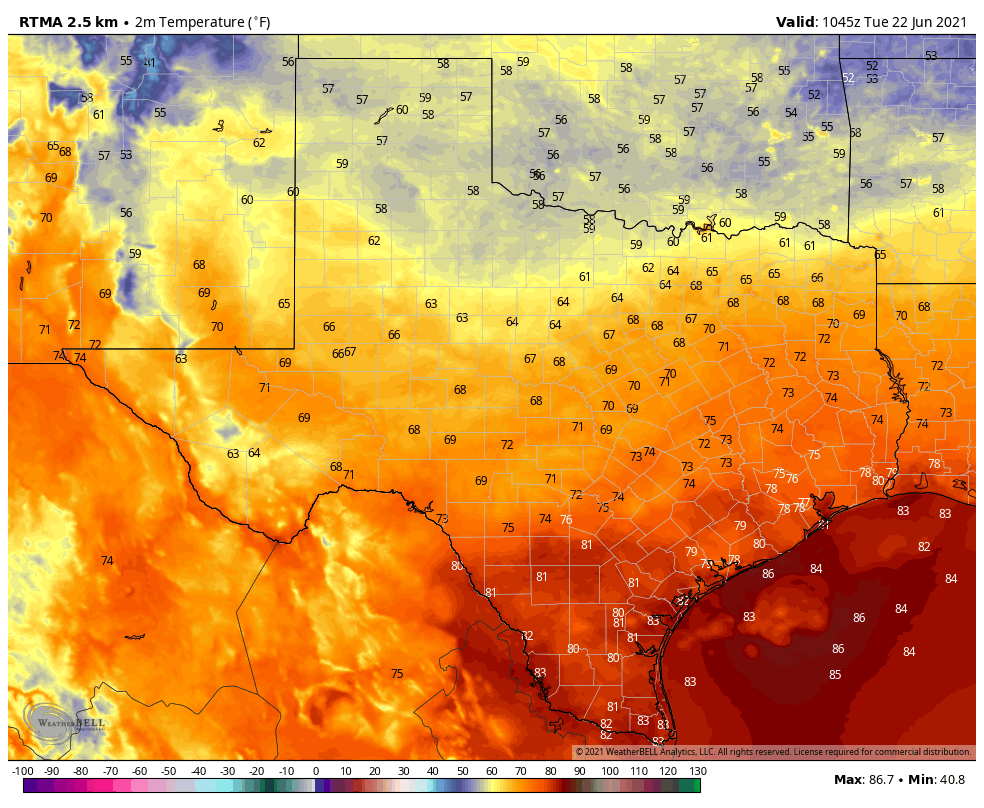 Storms rumbling through Houston as a “cool” front arrives Space City