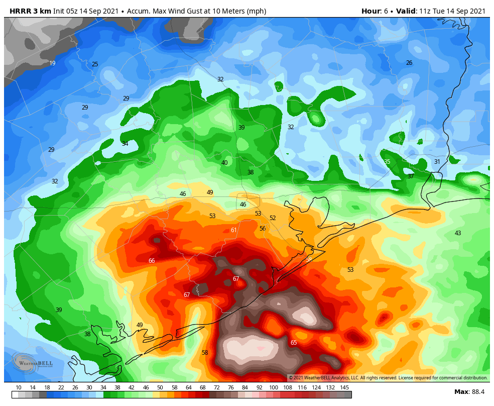 Nicholas makes landfall south of Houston, will pass over the city