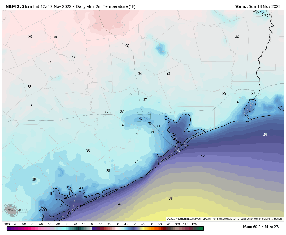 Suhu cenderung lebih dingin untuk malam ini, dan pembekuan ringan mungkin terjadi di utara Houston – Cuaca Kota Luar Angkasa