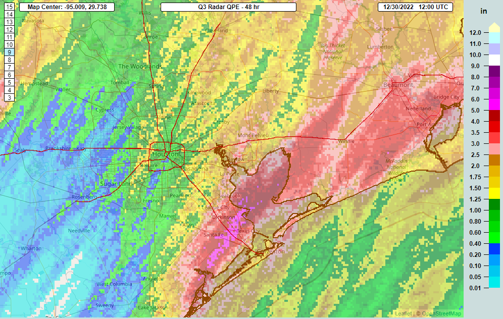 Houston Will Kick Off 2023 On A Really Very Heat Be Aware House   123022 Rain Totals 