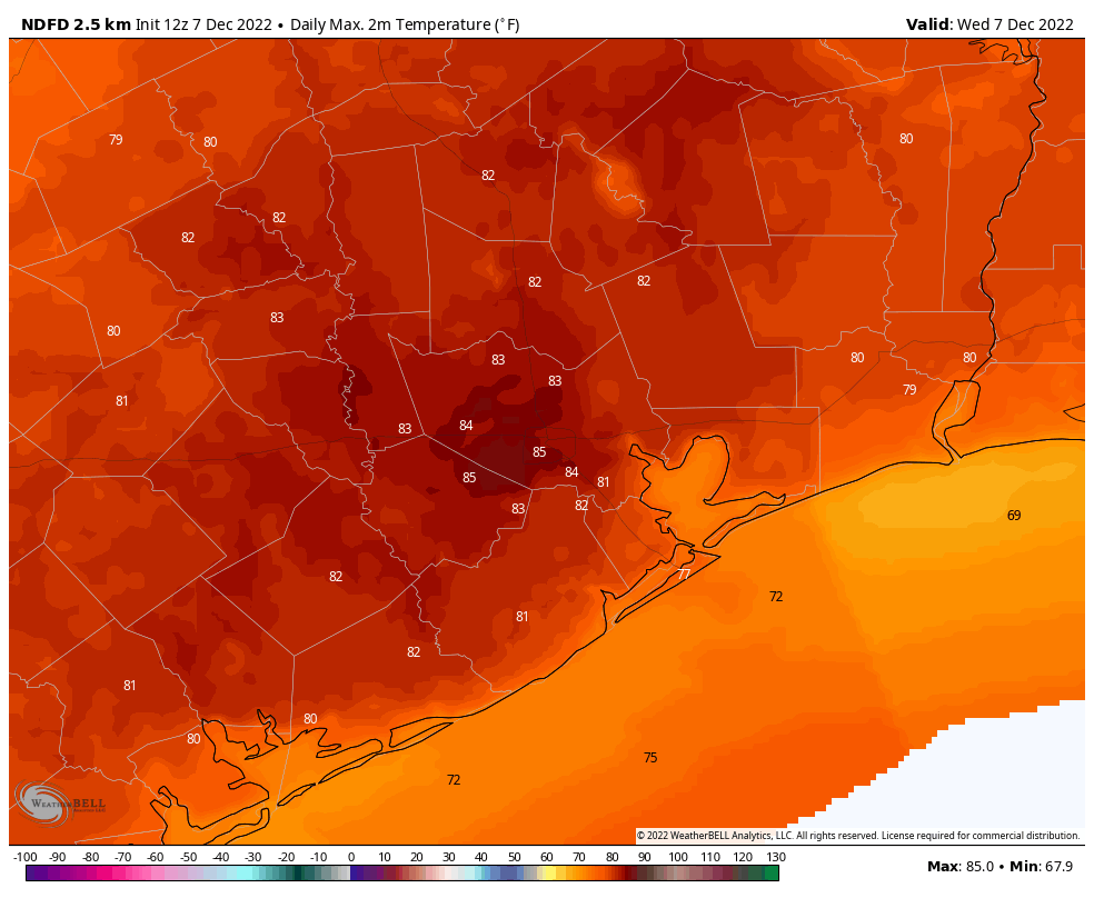 Houston just experienced one in every of its hottest December days