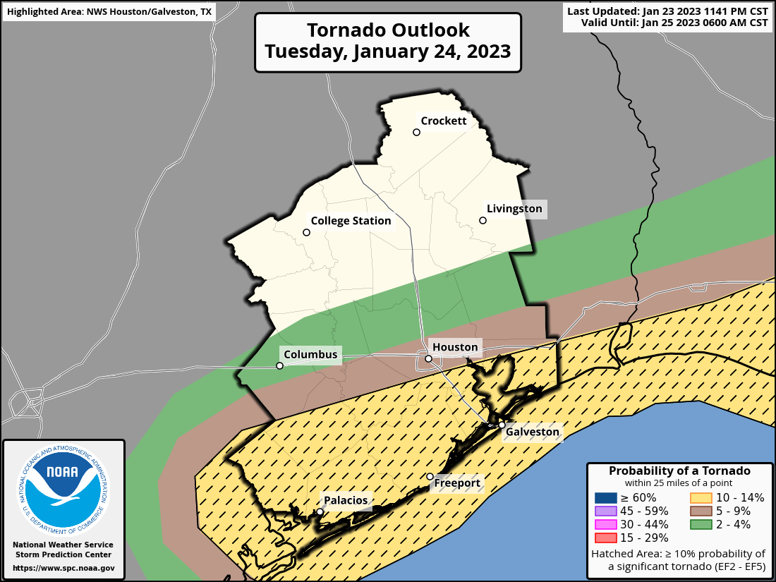 Severe weather likely today as a cold front barrels into Houston