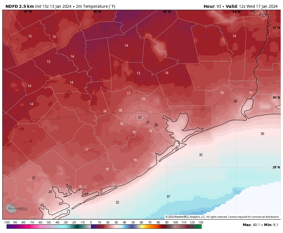 Houston back to sunshine ahead of the next cold front