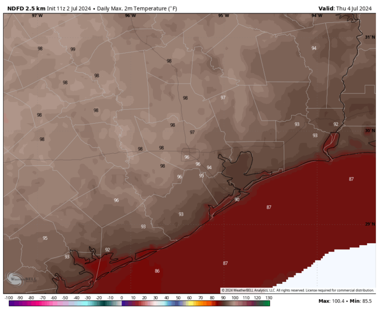 Houston’s official Fourth of July forecast: hot and sunny with a 100 ...